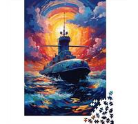 Puzzle de 500 pièces pour Adultes, représentant Un Porte-Avions coloré, Un Jeu Stimulant pour Le Cerveau, Cadeau pour 500 pièces (52 x 38 cm)