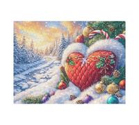 Puzzle De 500 Pièces pour Adultes Train en cœur 500 PCS 52×38cm Niveau Intermédiaire pour Amélioration Compétences Idéal pour Entraînement Pensée Logique