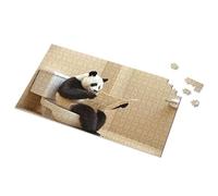 Puzzle de 500 pièces pour les tout-petits - Panda lisant le journal sur les toilettes - Puzzle de 500 pièces (300 pièces)