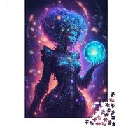 Puzzle de 500 pièces, Puzzle carré enchanté néon pour Adultes et Puzzles en Bois, Jouet de décoration intérieure, 500 pièces (52 x 38 cm)