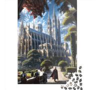 Puzzle de 500 pièces « Rencontre sur la Place de la cathédrale » pour Adultes, en Bois, Jeu Stimulant, 500 pièces (52 x 38 cm), Cadeau de Noël