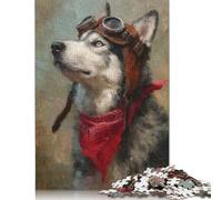 Puzzle de 500 pièces représentant des Lunettes d'aviateur pour Chien - Jeu de Puzzle créatif pour Adultes et Adolescents - Jouet éducatif - Cadeau - 500 pièces (52 x 38 cm)