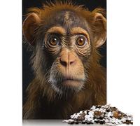 Puzzle de 500 pièces représentant Un Portrait de Singe Cool, en Bois, pour Adolescents, Jeu créatif Familial, défi de difficulté, 500 pièces (52 x 38 cm)