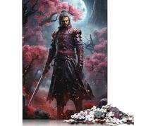 Puzzle de 500 pièces sur Le thème des samouraïs Japonais mystiques - Puzzle en Bois de 500 pièces pour Adultes et familles pour Adultes et Enfants - 52 x 38 cm