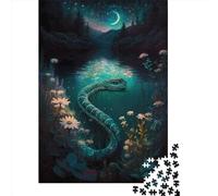 Puzzle de 500 pièces sur Le thème du Serpent, en Bois, pour Adultes et Enfants (52 x 38 cm).