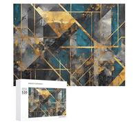 Puzzle de 520 pièces avec sac de rangement - Puzzle à motifs d'art contemporain - Puzzle photo stimulant pour hommes et femmes - Décoration d'intérieur - Puzzles en bois pour la famille