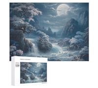 Puzzle de 520 pièces pour adultes - Vagues d'étoiles cool - Grand puzzle de décompression - Loisirs - Divertissement - Puzzle en bois - Relaxation - Jouets sensoriels - Décoration de chambre pour