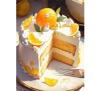 Puzzle de 60 pièces pour Adultes, Puzzle coloré de Qualité Supérieure, Puzzles Adulte pour Détente & Défi, Bricolage Jeu D'activités Familiales, Thème:Gâteau à la crème d’Orange