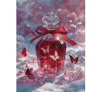Puzzle de 60 pièces pour Adultes, Puzzle coloré de Qualité Supérieure, Puzzles Adulte pour Détente & Défi, Bricolage Jeu D'activités Familiales, Thème:Papillon Rouge Hiver