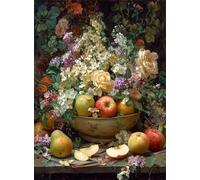Puzzle de 60 pièces pour Adultes, Puzzle coloré de Qualité Supérieure, Puzzles Adulte pour Détente & Défi, Bricolage Jeu D'activités Familiales, Thème:Bol de Fruits de Fleur
