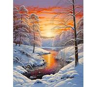 Puzzle de 60 pièces pour Adultes, Puzzle coloré de Qualité Supérieure, Puzzles Adulte pour Détente & Défi, Bricolage Jeu D'activités Familiales, Thème:Hiver Arbre Soleil