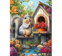 Puzzle de 60 pièces pour Adultes, Puzzle coloré de Qualité Supérieure, Puzzles Adulte pour Détente & Défi, Bricolage Jeu D'activités Familiales, Thème:Fleur Animal Écureuil