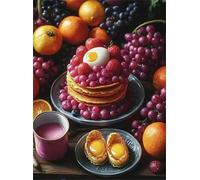 Puzzle de 60 pièces pour Adultes, Puzzle coloré de Qualité Supérieure, Puzzles Adulte pour Détente & Défi, Bricolage Jeu D'activités Familiales, Thème:Gâteau aux Raisins