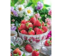 Puzzle de 60 pièces pour Adultes, Puzzle coloré de Qualité Supérieure, Puzzles Adulte pour Détente & Défi, Bricolage Jeu D'activités Familiales, Thème:Bol de Fruits Fleurs