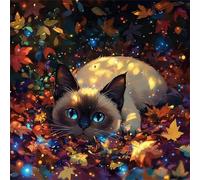 Puzzle de 70 Pièces pour Adultes Chat de l'ombre de l'arbre, Divertissement Créatif, Fun, Puzzle Adulte 70 pièces, DIY Puzzles Stimulant Parfait pour Les soirées de Jeu, Taille Finie:45x45cm