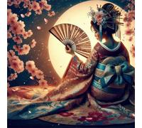 Puzzle de 70 pièces pour Adultes,Femmes japonaises DIY Puzzles Divertissement Créatif,Puzzle Classiques,Cadeaux pour Art Mural(16 x 16 cm)