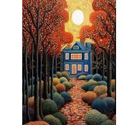 Puzzle de 70 Pièces pour Adultes, Puzzle Adulte 70 Pieces Coloré, Puzzles Difficile Impossible Activité Familiale Parfaite(Paysage Abstrait)