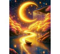 Puzzle de 700 pièces pour Adultes, Puzzle Adulte 700 Pieces coloré, Puzzles Difficile Impossible Activité Familiale Parfaite(Rivière Golden Moon)
