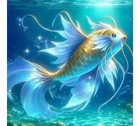 Puzzle de 80 pièces pour Adultes,Carpes koï Marines DIY Puzzles Divertissement Créatif,Puzzle Classiques,Cadeaux pour Art Mural(28 x 28 cm)