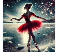 Puzzle de 80 pièces pour Adultes,Danseuse en Robe Rouge DIY Puzzles Divertissement Créatif,Puzzle Classiques,Cadeaux pour Art Mural(28 x 28 cm)