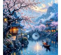 Puzzle de 80 pièces pour Adultes,Paysage de Ville Rurale DIY Puzzles Divertissement Créatif,Puzzle Classiques,Cadeaux pour Art Mural(28 x 28 cm)