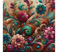 Puzzle de 90 pièces pour Adultes,Fleurs Vintage DIY Puzzles Divertissement Créatif,Puzzle Classiques,Cadeaux pour Art Mural(30 x 30 cm)