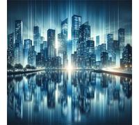 Puzzle de 90 pièces pour Adultes,Paysages de Reflets urbains DIY Puzzles Divertissement Créatif,Puzzle Classiques,Cadeaux pour Art Mural(30 x 30 cm)