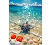 Puzzle de 90 pièces pour Adultes, Puzzle Adulte 90 Pieces coloré, Puzzles Difficile Impossible Activité Familiale Parfaite(Sunshine Turtle Shell)