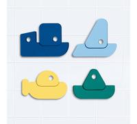 Puzzle de bain - bateaux bleu TU