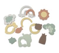 Jollein Puzzle de bain - Kangaroots - jouet de bain - pièces en mousse flottantes pour baignoire et douche - inclut un filet avec ventouses pour le rangement