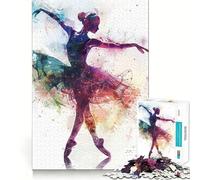 Puzzle de Ballerine Aquarelle 1000 pièces Jeu Amusant Technologie de découpe Laser avancée Jouet de Divertissement d'intérieur pour Les Vacances (38x26cm)