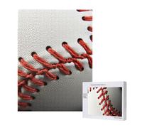 Puzzle de baseball imprimé en gros plan avec boîte de rangement, puzzle en bois pour adultes et enfants, 500 pièces, jeu décoratif amusant en famille, 38 x 52 cm