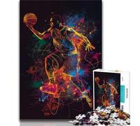 Puzzle de Basket-Ball 1000 pièces pour Adultes Jouets éducatifs Jeux Anti-Stress Collection d'artistes Beaux-Arts (50x75cm)