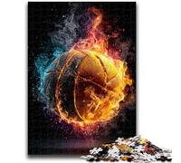Puzzle de Basket-Ball Flamboyant pour Adolescents, 1 000 pièces, pour Tuer Le Temps en Vacances avec des pièces de Formes aléatoires entièrement emboîtables (38x26cm)