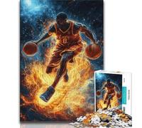 Puzzle de Basket-Ball Flame 1000 pièces pour Adultes, Cadeaux, Jouets addictifs pour la décoration de la Maison (38x26cm)