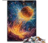 Puzzle de Basket-Ball Flame pour Adolescents, 1000 pièces, Assemblage de Motifs Amusant à la Maison, Cadeau d'anniversaire, Cadeau de Voyage 50x75cm