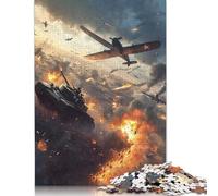 Puzzle de Bataille de Chars et d'avions de la Seconde Guerre Mondiale, défi Difficile, Puzzle en Carton 100% recyclé pour Femmes et Hommes, Cadeaux de fête des mères, 1 000 pièces (75 x 50 cm)