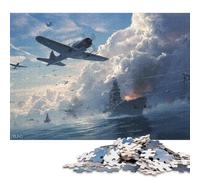 Puzzle de batailles aériennes navales, 300 pièces, Puzzle en Bois pour Adultes et Adolescents, Jeu Familial, Cadeau de Noël, 300 pièces (40 x 28 cm)