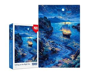 Puzzle de bateau de l'espoir - 1000 pièces - Activité décorative pour exercices cérébraux - Projet de divertissement immersif - Exposition