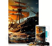 Puzzle de Bateau pour Adultes, 1000 pièces, Jeu de logique et de Construction, découpe précise, Cadeau mémorable 38x26cm