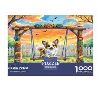 Puzzle de Bichon Maltais 1000 Pièces en Papier Recyclé - Chien Blanc sur Un Chemin de Jardin avec des Fleurs et Un Arrière-Plan de Cottage, Défi Très Difficile, Idée de Cadeau, 70x50cm/1000pcs