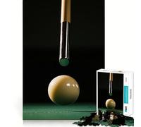 Puzzle de Billard avec Queue et Boule pour Adultes, 1000 pièces, Jeu de logique Clair, Loisirs, découpe Parfaite, Cadeau créatif (38x26cm)