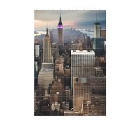 Puzzle de blocs de briques d'art 3D à faire soi-même - Blocs de construction créatifs - Décoration de bureau amusante - Impression de ville de New York - 37 pièces