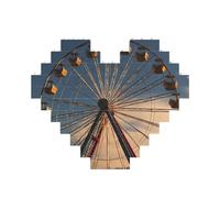 Puzzle de blocs de construction à grande roue personnalisés pour adultes, blocs de construction 3D, blocs de cœur 3D, puzzle fantaisie pour décoration d'intérieur, cadeau