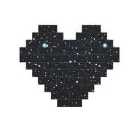 Puzzle de blocs de construction avec motif constellations et étoiles personnalisé pour adultes - Briques de construction 3D en forme de cœur - Briques fantaisie pour décoration d'intérieur
