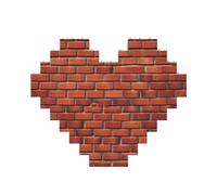 Puzzle de blocs de construction en briques rouges personnalisés pour adultes, blocs de construction 3D en forme de cœur pour décoration d'intérieur, cadeau