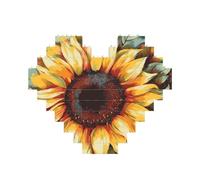 Puzzle de blocs de construction en couleur tournesol personnalisé pour adultes - Briques de construction 3D en forme de cœur - Briques fantaisie pour décoration d'intérieur