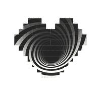 Puzzle de blocs de construction noir et blanc en spirale avec tunnel en spirale personnalisé pour adultes - Briques de construction 3D - Briques fantaisie pour décoration d'intérieur