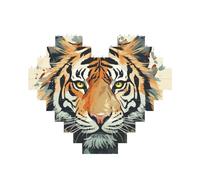 Puzzle de blocs de construction « Year of the Tiger Face » - Puzzle de briques personnalisées pour adultes - Briques de construction 3D - Briques fantaisie pour décoration d'intérieur