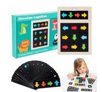 Puzzle de Blocs en Bois - Casse-Tête Éducatif en Bois pour Apprentissage des Directions,Jeu de Logique avec Formes Cognitif pour Maison Voyage Anniversaire
